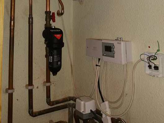 plumber installations of a boiler