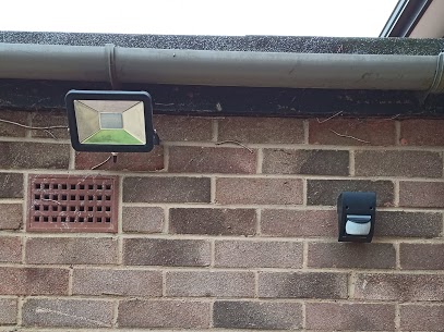 security light fitted with PIR sensor.